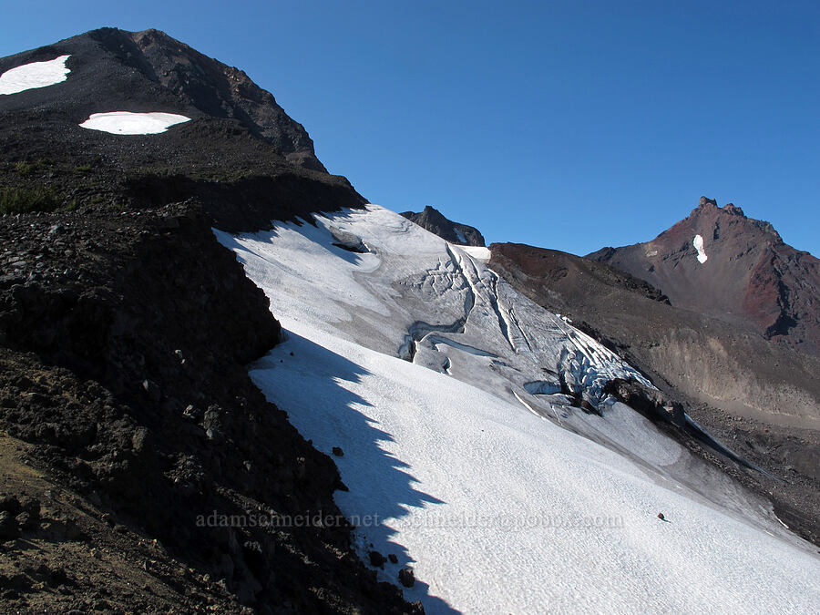 top of Diller Glacier [south of Diller Glacier, Three Sisters Wilderness, Deschutes County, Oregon]