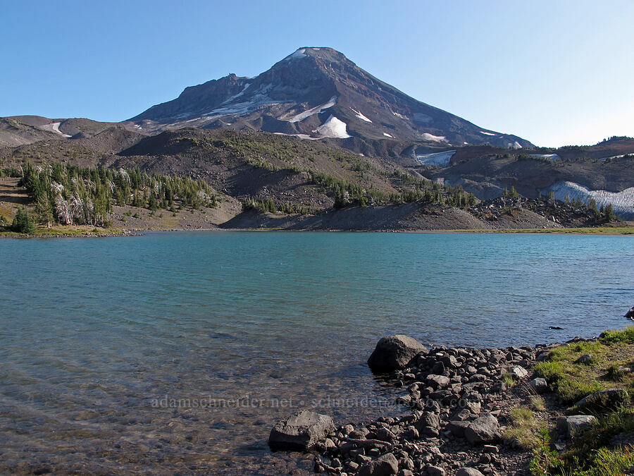 South Sister & Camp Lake [Camp Lake, Three Sisters Wilderness, Deschutes County, Oregon]