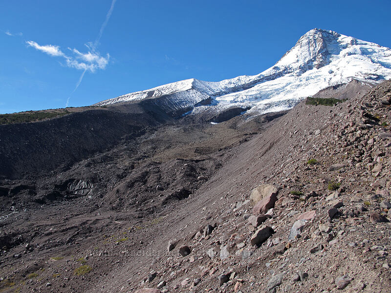 Mount Hood & Eliot Glacier [Eliot Glacier moraine, Mt. Hood Wilderness, Hood River County, Oregon]