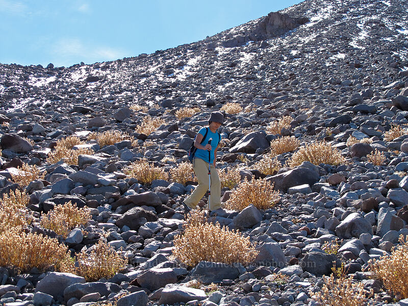 descending from Langille Crags [Langille Glacier, Mt. Hood Wilderness, Hood River County, Oregon]