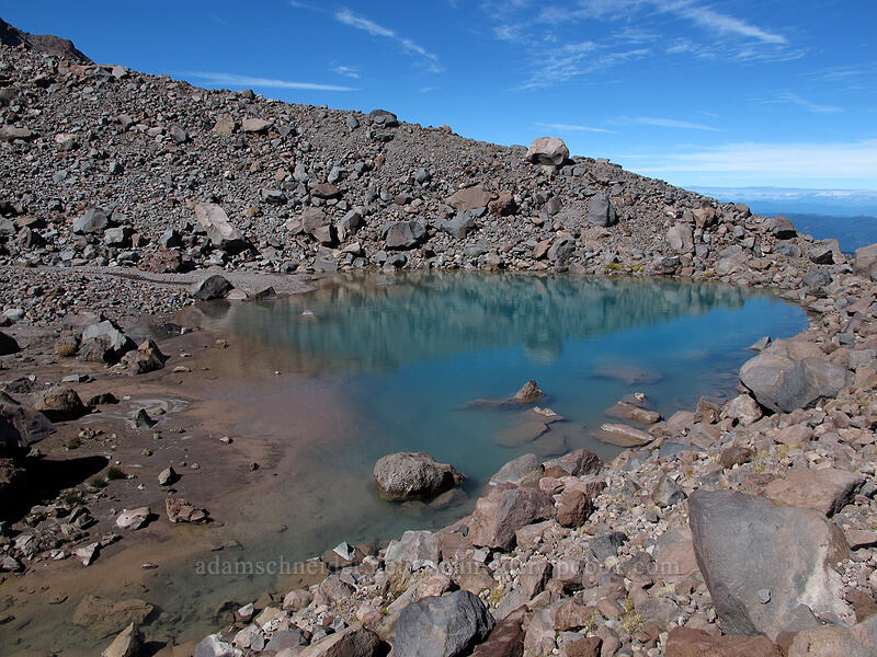 Mooney tarn [below Langille Glacier, Mt. Hood Wilderness, Hood River County, Oregon]