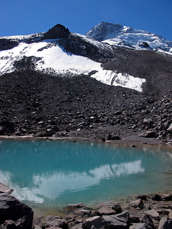 Langille Glacier & Mt. Hood [below Langille Glacier, Mt. Hood Wilderness, Hood River County, Oregon]
