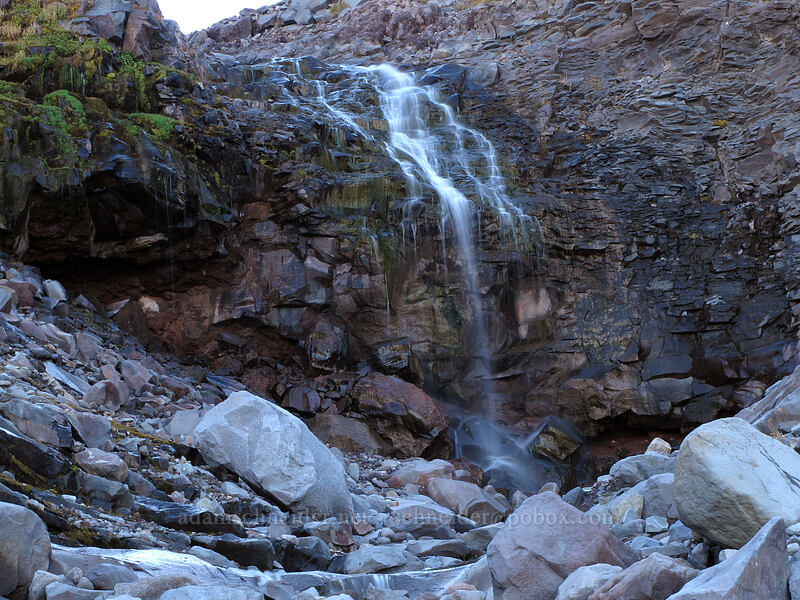 waterfall on Compass Creek [Timberline Trail, Mt. Hood Wilderness, Hood River County, Oregon]