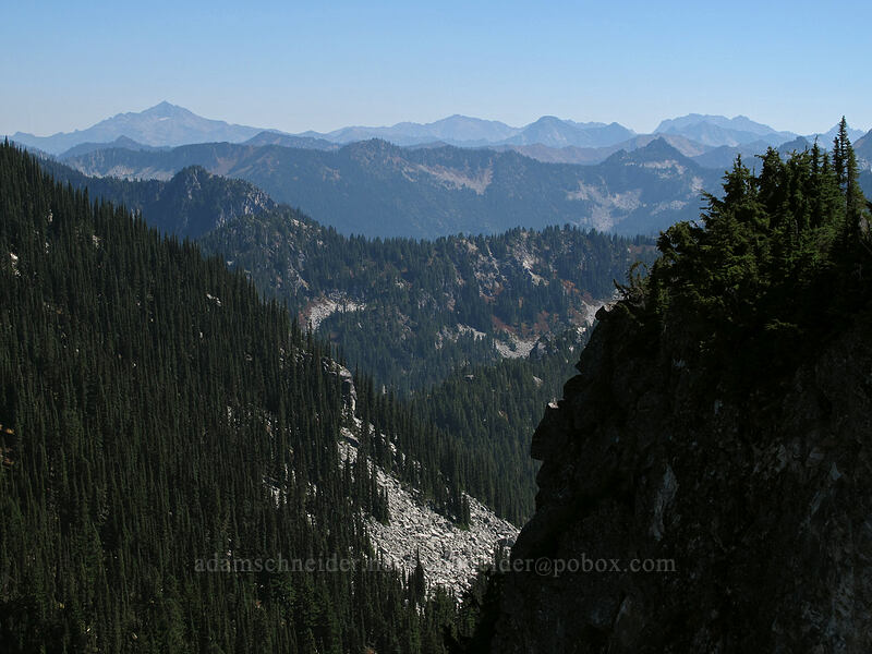 view to the southeast [Surprise Mountain, Alpine Lakes Wilderness, King County, Washington]