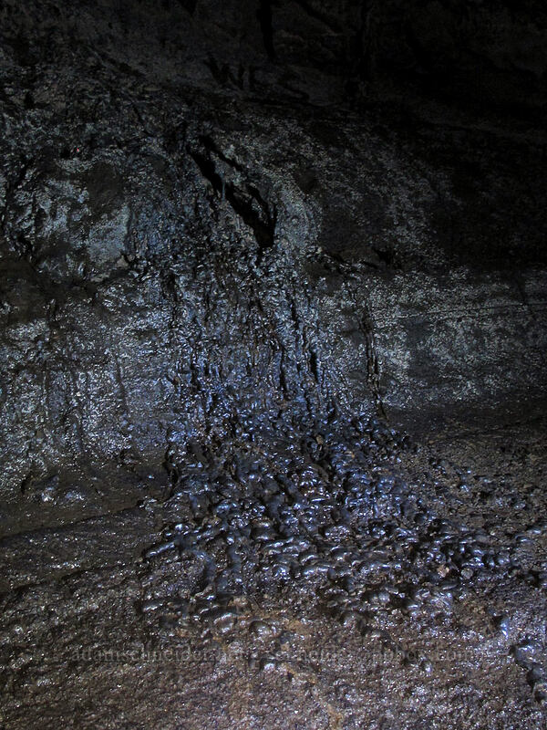 lava squiggles [Falls Creek Cave, Gifford Pinchot National Forest, Skamania County, Washington]