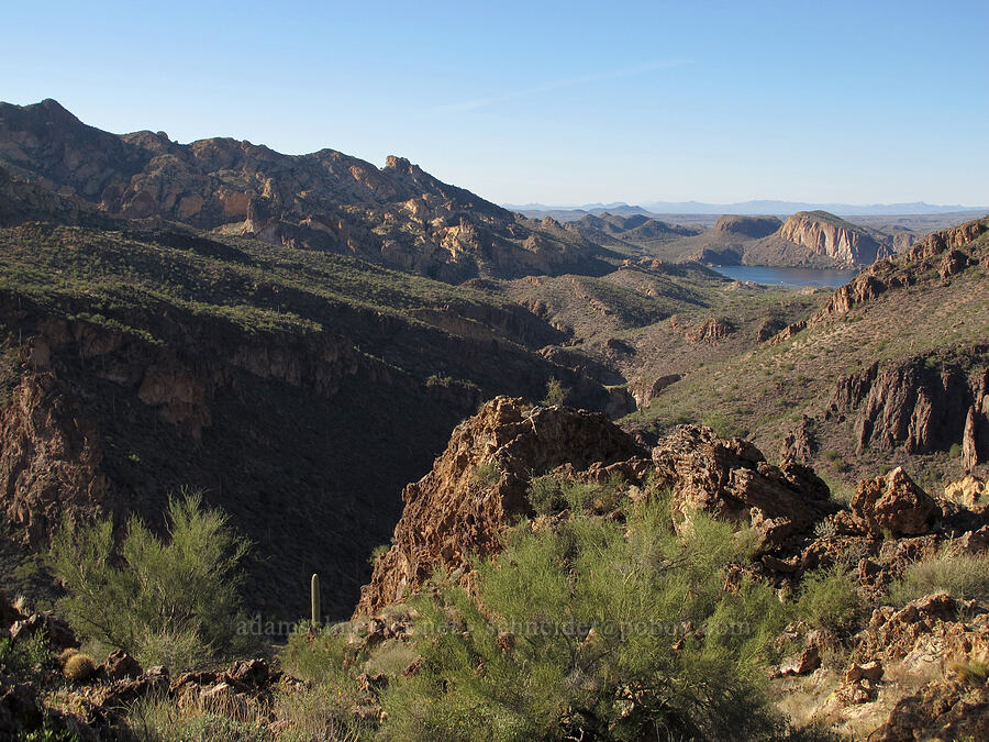 mountains south of Canyon Lake [Boulder Canyon Trail, Superstition Wilderness, Maricopa County, Arizona]