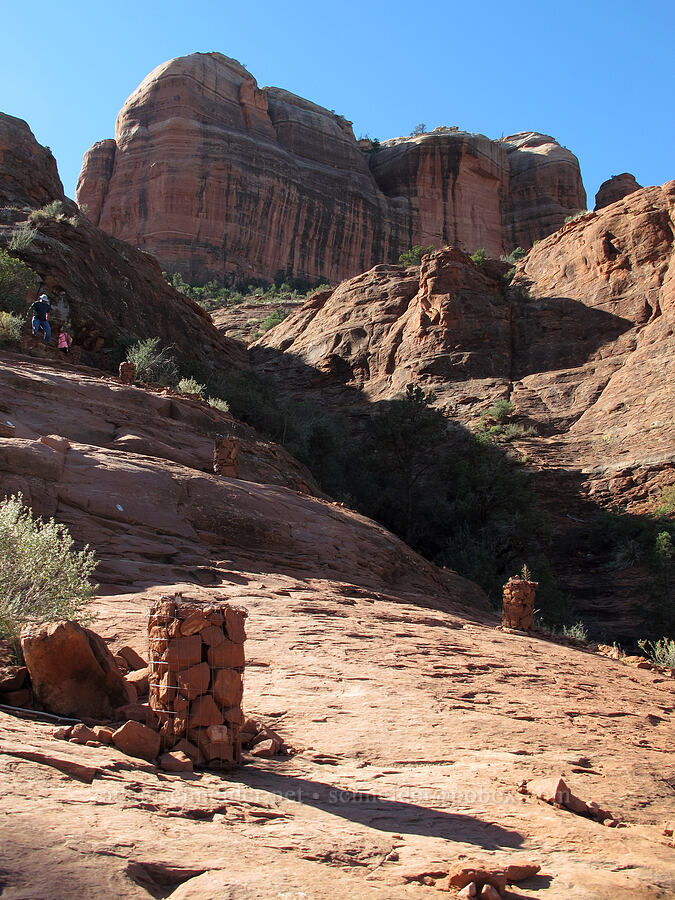 basket cairns [Cathedral Rock Trail, Coconino National Forest, Yavapai County, Arizona]