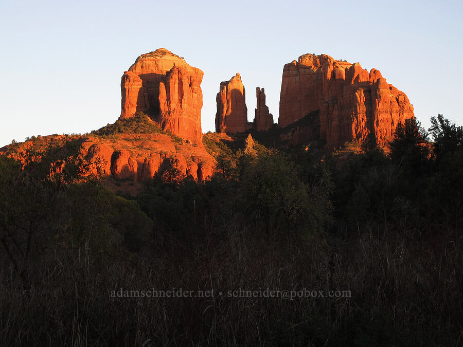 Cathedral Rock at sunset [Baldwin Trail, Coconino National Forest, Yavapai County, Arizona]