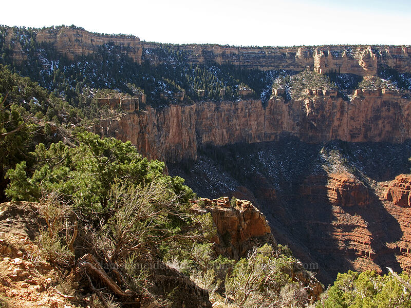 snow on the South Rim [South Kaibab Trail, Grand Canyon National Park, Coconino County, Arizona]