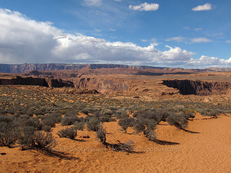 Glen Canyon & clouds [Horseshoe Bend Trail, Glen Canyon National Recreation Area, Coconino County, Arizona]
