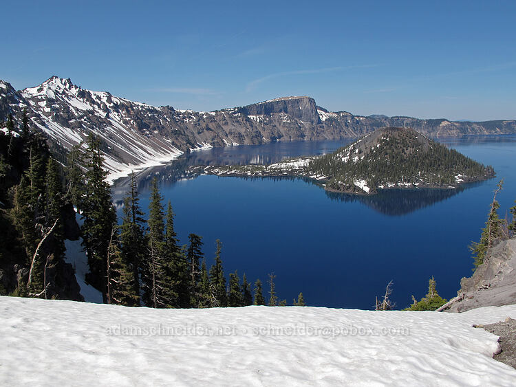 Hillman Peak & Wizard Island [Discovery Point, Crater Lake National Park, Klamath County, Oregon]