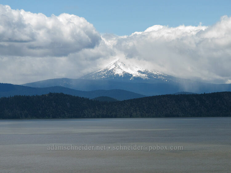 Mt. McLoughlin & snow showers [Modoc Rim, Fremont-Winema National Forest, Klamath County, Oregon]