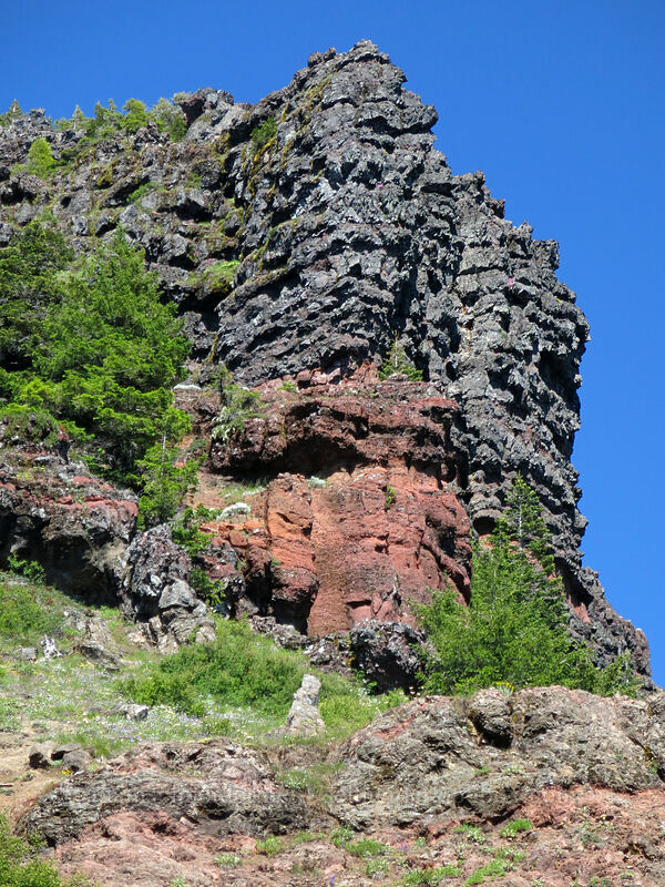 lava cliffs [Iron Mountain Trail, Willamette National Forest, Linn County, Oregon]