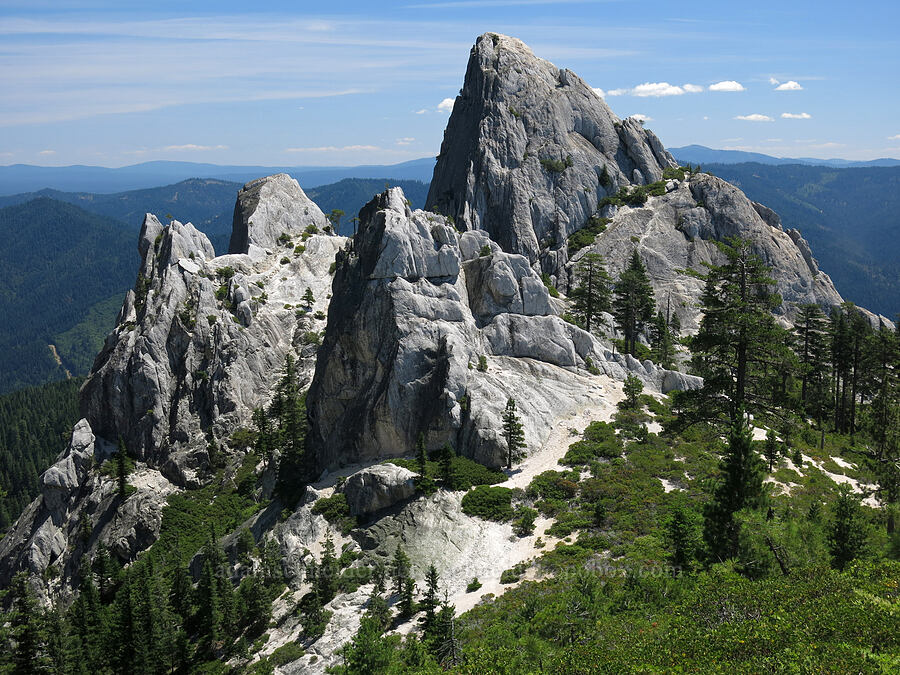 Castle Dome & vicinity [below Mt. Hubris, Castle Crags Wilderness, Shasta County, California]