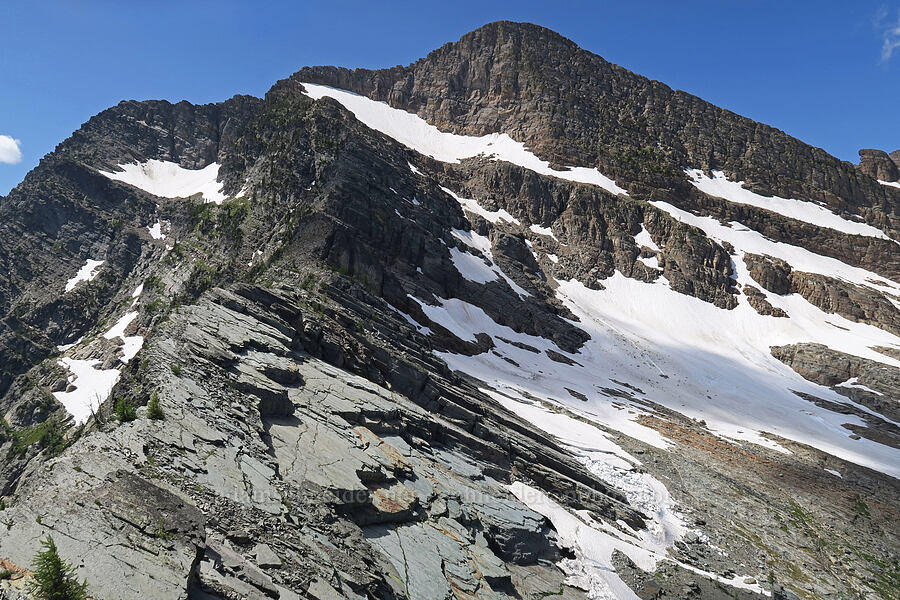 Snowshoe Peak & Blackwell Glacier [Snowshoe Peak-Bockman Peak ridge, Cabinet Mountains Wilderness, Lincoln County, Montana]