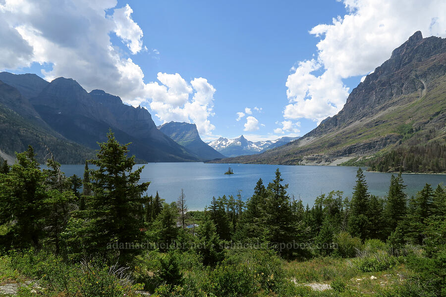 St. Mary Lake & Wild Goose Island [Wild Goose Island Overlook, Glacier National Park, Glacier County, Montana]