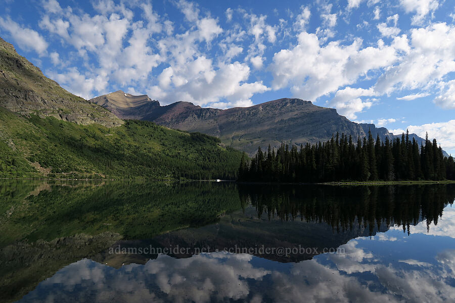 Mt. Henkel, Altyn Peak, & Lake Josephine [South Shore Lake Josephine Trail, Glacier National Park, Glacier County, Montana]