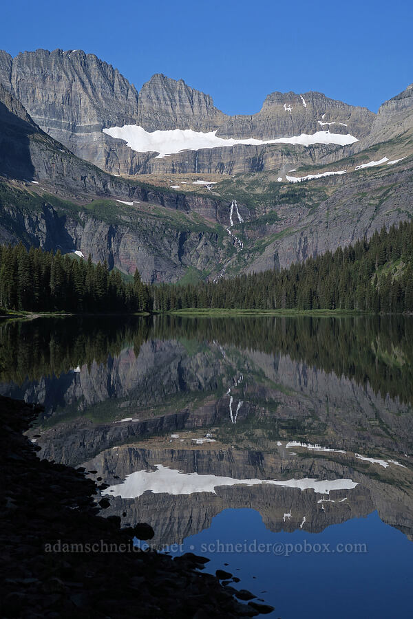 Salamander Glacier, Grinnell Basin, & Lake Josephine [South Shore Lake Josephine Trail, Glacier National Park, Glacier County, Montana]