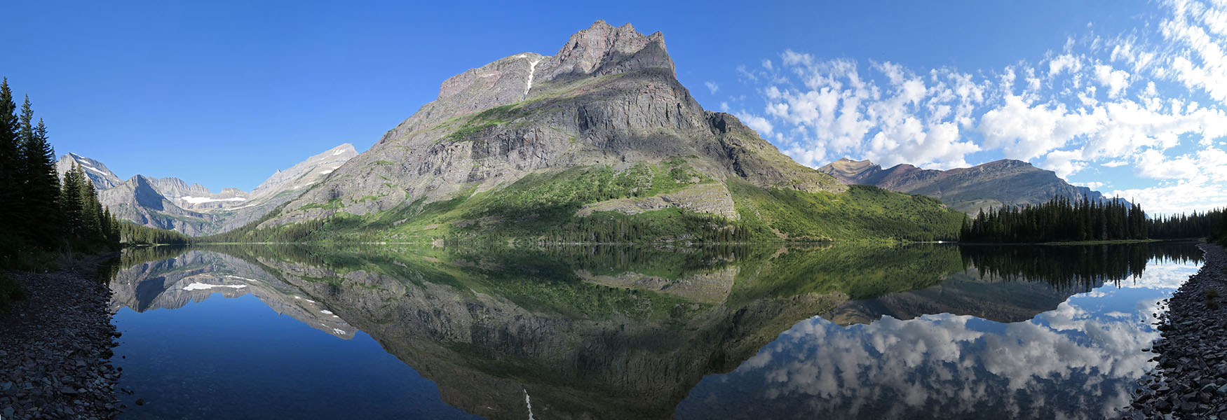 Lake Josephine panorama [South Shore Lake Josephine Trail, Glacier National Park, Glacier County, Montana]