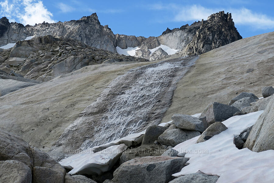 water flowing over granite [Snow Lakes Trail, Alpine Lakes Wilderness, Chelan County, Washington]