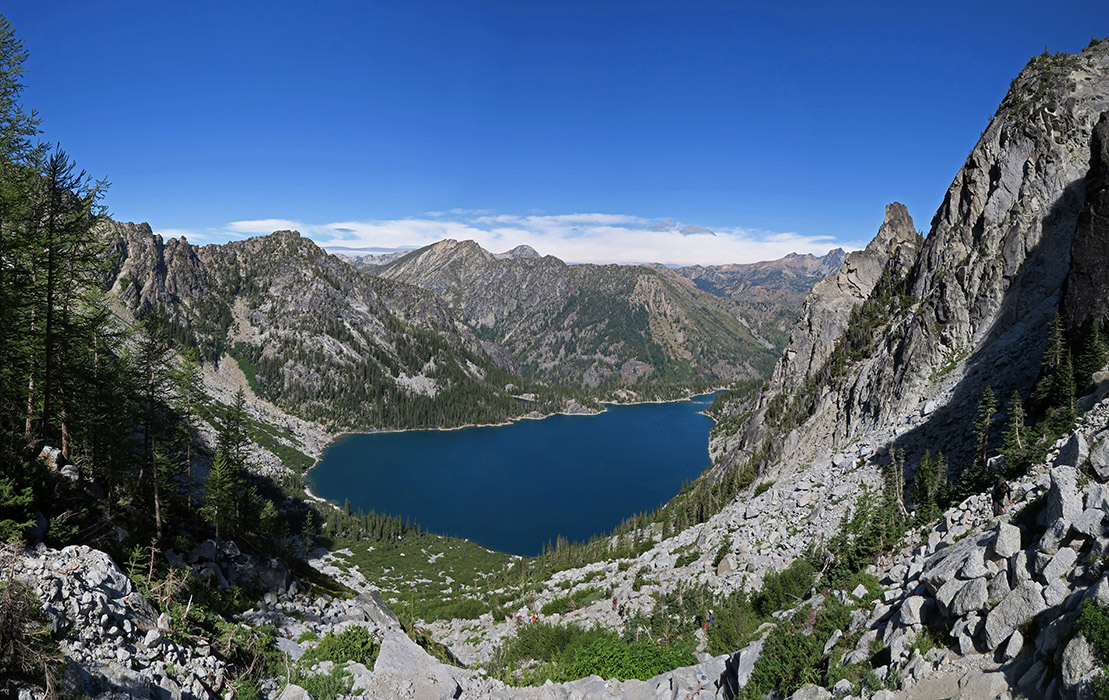 Colchuck Lake panorama [below Aasgard Pass, Alpine Lakes Wilderness, Chelan County, Washington]