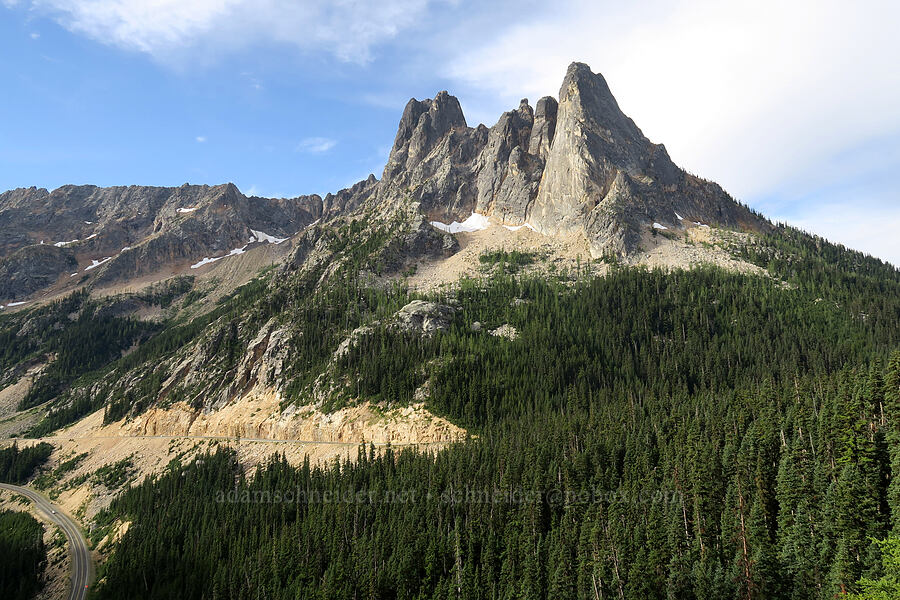 Early Winter Spires & Liberty Bell [Washington Pass Overlook, Okanogan-Wenatchee National Forest, Okanogan County, Washington]