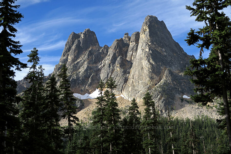 Early Winter Spires & Liberty Bell [Washington Pass Overlook, Okanogan-Wenatchee National Forest, Okanogan County, Washington]