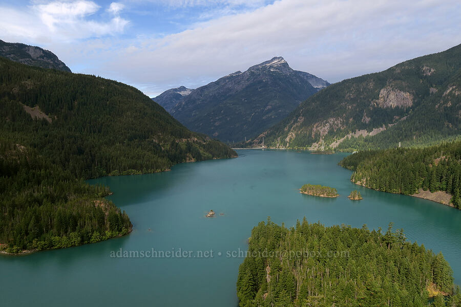 Diablo Lake & Davis Peak [Diablo Lake Overlook, North Cascades National Park, Whatcom County, Washington]