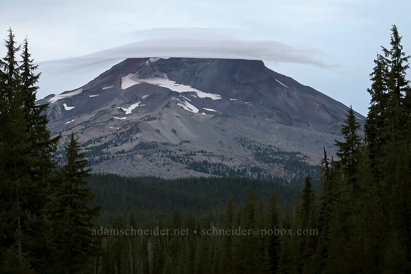 lenticular cloud over South Sister [Cascade Lakes Highway, Deschutes National Forest, Deschutes County, Oregon]