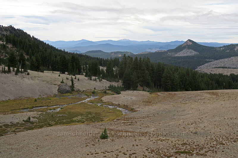 springs & buttes [Broken Top climber's trail, Three Sisters Wilderness, Deschutes County, Oregon]