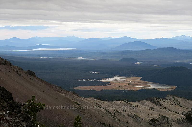 view to the south-southwest [Broken Top climber's trail, Three Sisters Wilderness, Deschutes County, Oregon]