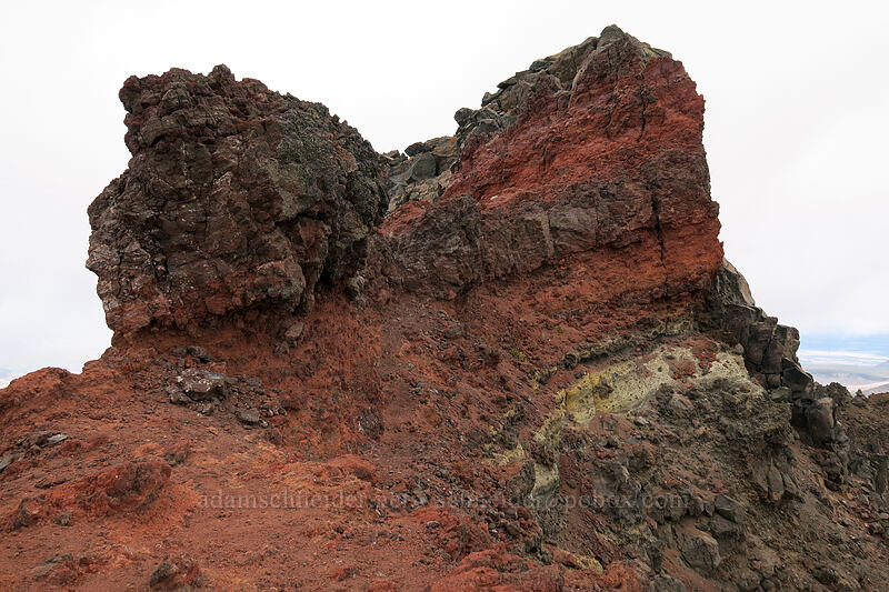 Broken Top's summit block [Broken Top climber's trail, Three Sisters Wilderness, Deschutes County, Oregon]