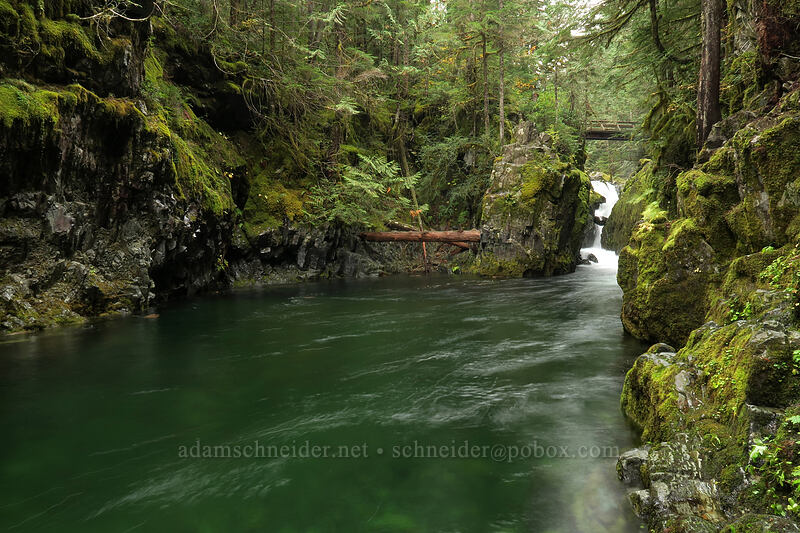 Opal Pool Falls & Opal Pool [Kopetski Trail, Opal Creek Scenic Recreation Area, Marion County, Oregon]
