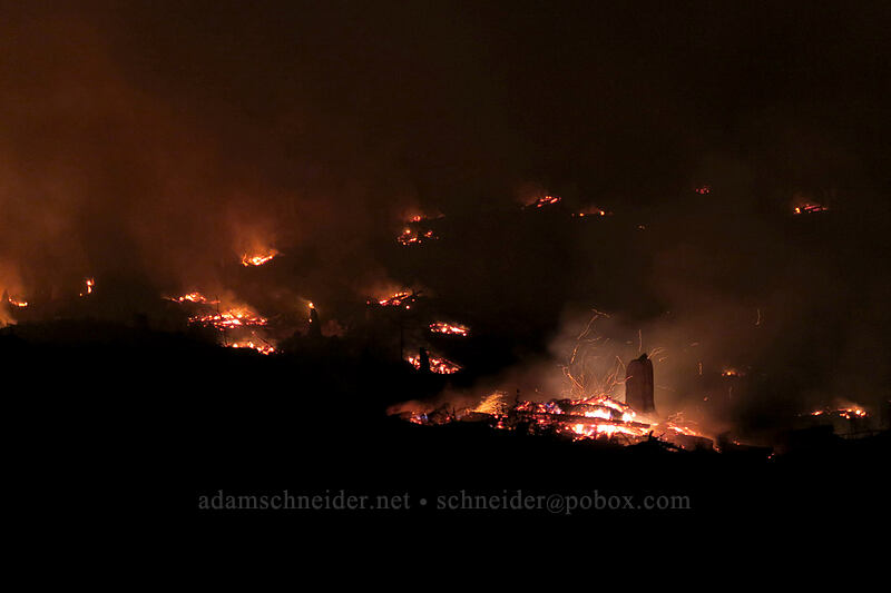 burning slash piles [Gates Hill Road, Marion County, Oregon]