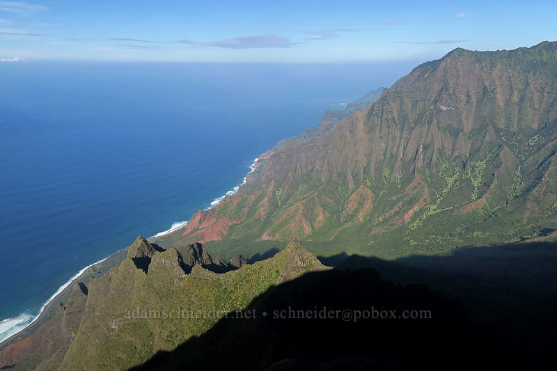 Na Pali Coast & Kalalau Valley [Kalepa Ridge Trail, Na Pali Coast State Park, Kaua'i, Hawaii]