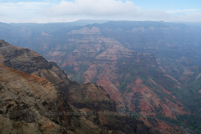 Waimea Canyon, hazy [Waimea Canyon Lookout, Waimea Canyon State Park, Kaua'i, Hawaii]