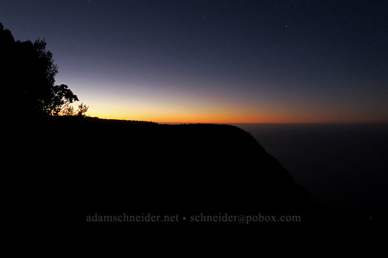 twlight above Kalalau [Pu'u o Kila, Koke'e State Park, Kaua'i, Hawaii]