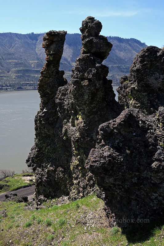 Ortley lava pinnacles [Doug's Beach State Park, Klickitat County, Washington]