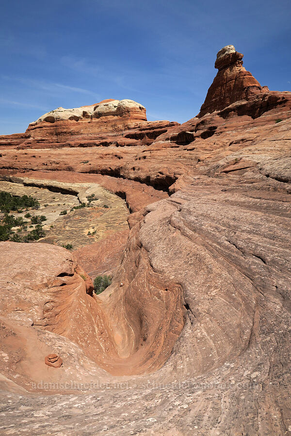 ridge between canyons [Big Springs Canyon, Canyonlands National Park, San Juan County, Utah]