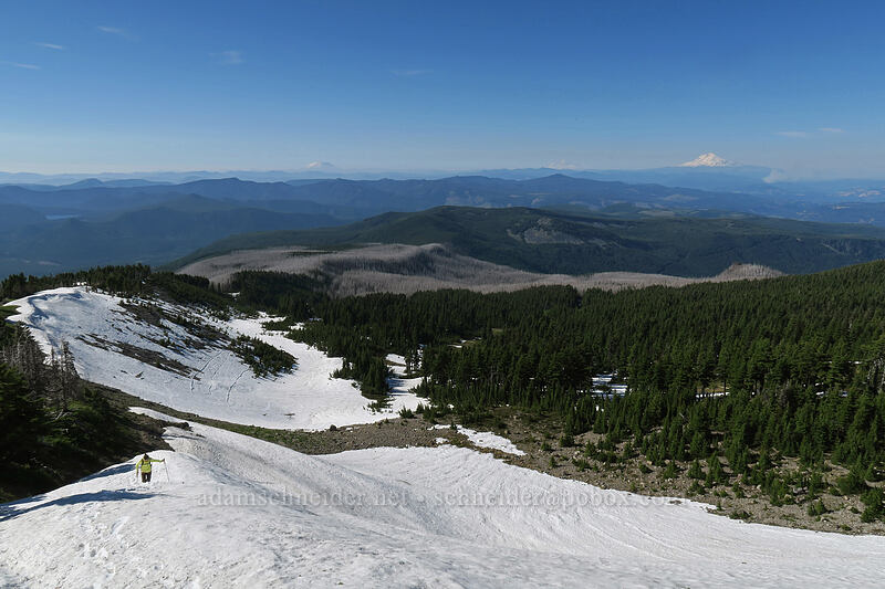 snowfields southwest of Dollar Lake [above Wy'East Basin, Mt. Hood Wilderness, Hood River County, Oregon]