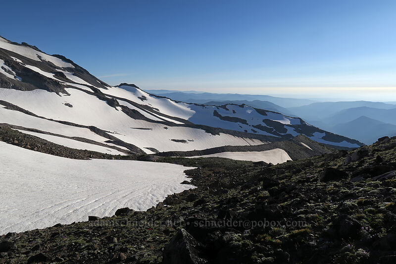 snowfields below Ladd Glacier [below Barrett Spur, Mt. Hood Wilderness, Hood River County, Oregon]