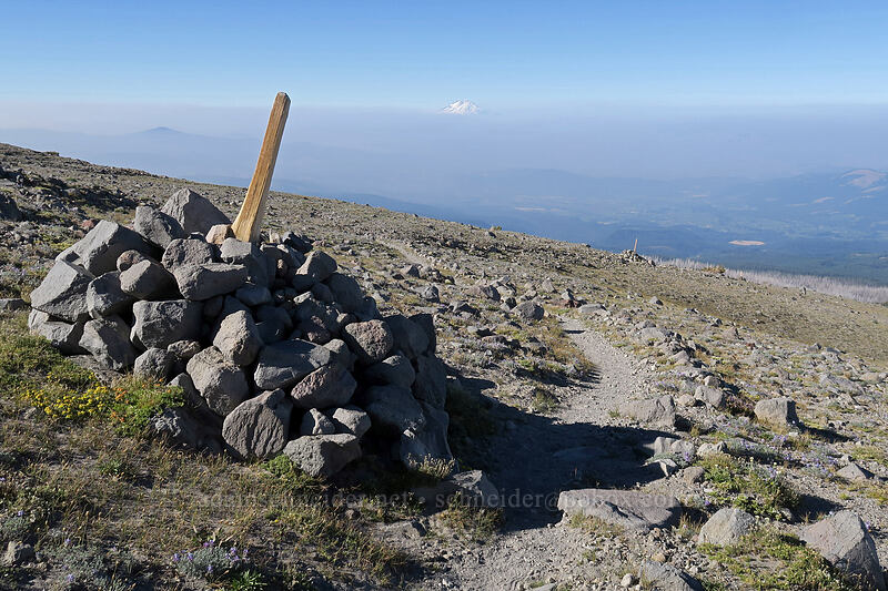 enormous cairns [Timberline Trail, Mt. Hood Wilderness, Hood River County, Oregon]