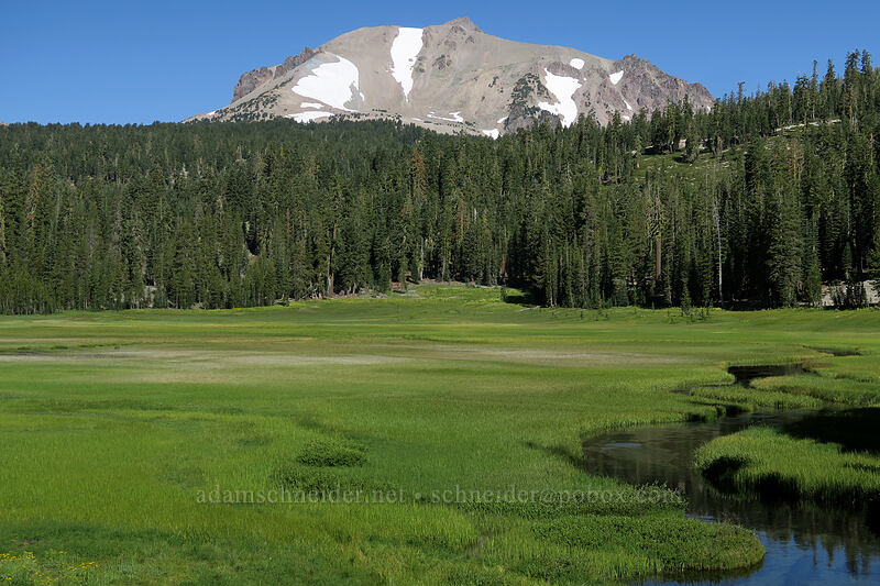 Lassen Peak & Kings Creek [Kings Creek Upper Meadow, Lassen Volcanic National Park, Shasta County, California]