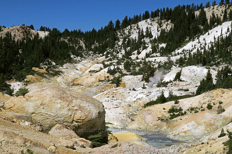 hydrothermal vents & pools [Bumpass Hell Trail, Lassen Volcanic National Park, Shasta County, California]