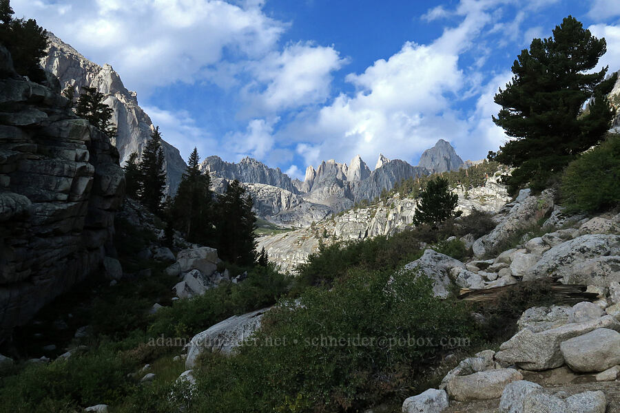 needles & Mount Whitney [Mt. Whitney Mountaineer's Route, John Muir Wilderness, Inyo County, California]