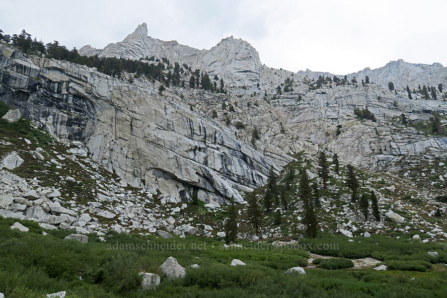 Boy Scout Lakes slab detour [Mt. Whitney Mountaineer's Route, John Muir Wilderness, Inyo County, California]