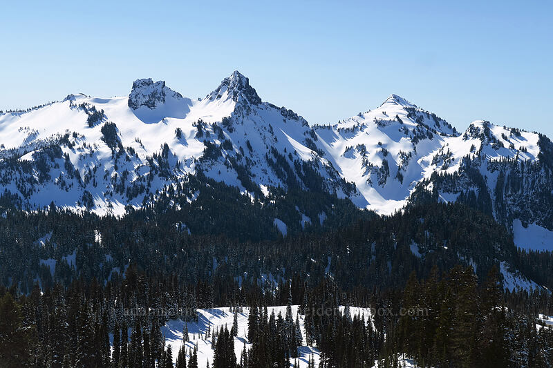 The Castle, Pinnacle Peak, & Plummer Peak [above Paradise, Mt. Rainier National Park, Pierce County, Washington]