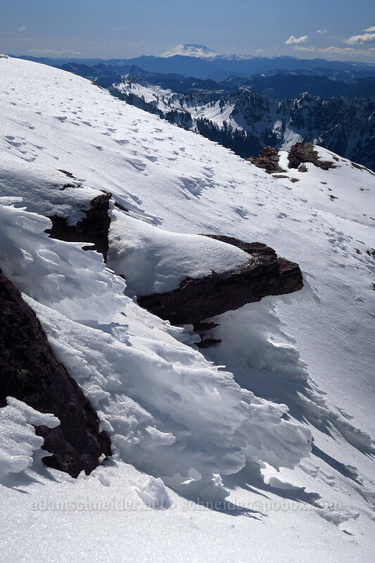 wind-sculpted snow [Panorama Point, Mt. Rainier National Park, Pierce County, Washington]