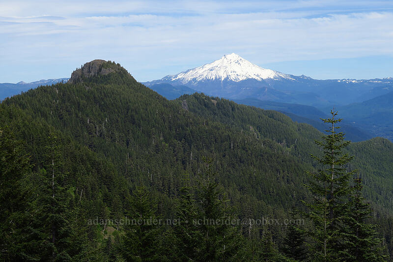 Dome Rock & Mt. Jefferson [Sardine Mountain, Willamette National Forest, Marion County, Oregon]