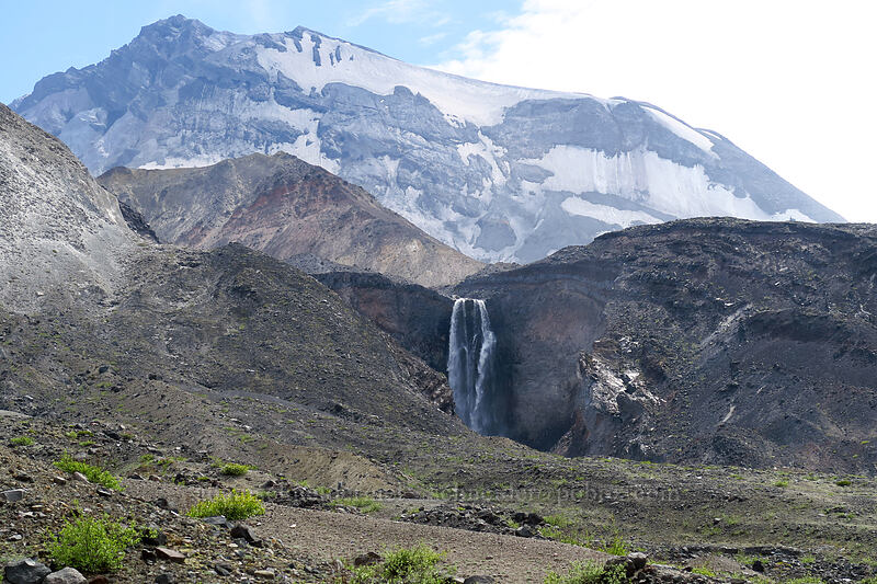 Loowit Falls & the west rim of Mount St. Helens [Loowit Falls Trail, Mt. St. Helens National Volcanic Monument, Skamania County, Washington]